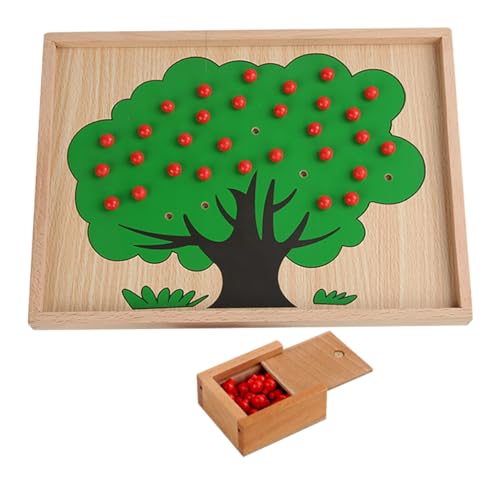 Beaupretty 1Satz Montessori Mathe Lernspielzeug für Zählen und Zahlenverständnis Holzspielzeug für Vorschulkinder Wiederverwendbar und Langlebig von Beaupretty