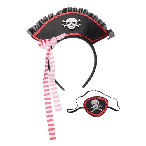 Beaupretty 1Satz Piratenkostüm für Erwachsene mit Piratenkopftuch Augenmaske für Halloween Karneval Cosplay Partys Requisite für Piraten Themenfeiern von Beaupretty