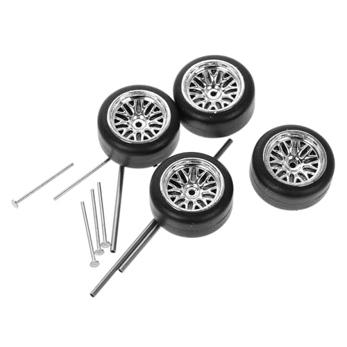 Beaupretty 1Satz Rc Autoräder Modifizierte Radnaben mit Gummireifen Authentisches Design Langlebiges Spielzeugzubehör für DIY Spielzeugautos von Beaupretty