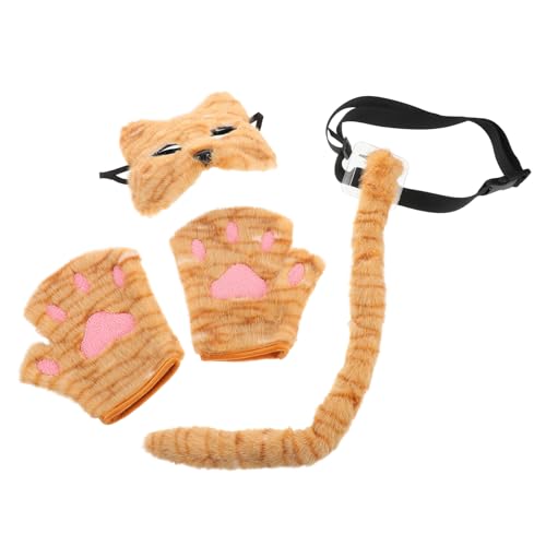 Beaupretty 1Satz Realistische Katzenmaske Plüschschwanz und Handschuhe für Halloween und Cosplay Unisex Tierzubehör für Mottopartys und Karneval Beaupretty 1Satz Realistische Katzenmaske Plüschschwanz und Handschuhe für Halloween und Cosplay Unisex Tierzubehör für Mottopartys und Karneval von Beaupretty