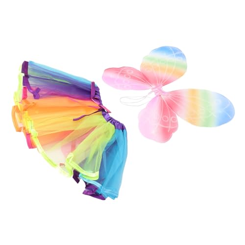 Beaupretty 1Satz Regenbogen Schmetterlingsflügel Tutu Rock für Partys Karneval Bühnenauftritte Atmungsaktivem Material Hautfreundlich Teiliges Beaupretty 1Satz Regenbogen Schmetterlingsflügel Tutu Rock für Partys Karneval Bühnenauftritte Atmungsaktivem Material Hautfreundlich Teiliges von Beaupretty