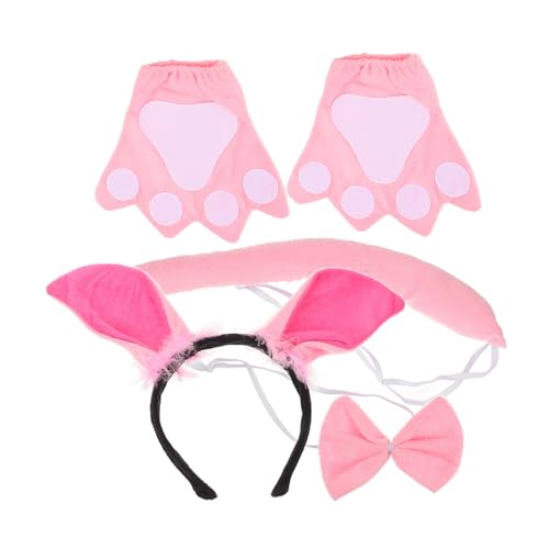 Beaupretty 1Satz Schweinekostüm für Fliegendes Schwein Haarband mit Handschuhen Fliege für Halloween Partys Cosplay Bühnenauftritte Leicht von Beaupretty