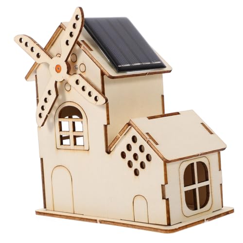 Beaupretty 1Satz Solarbetriebene Windmühlen DIY Bausatz aus Holz für Wissenschaftliches für Kreative Projekte und Experimente als für Jungen und Studenten von Beaupretty