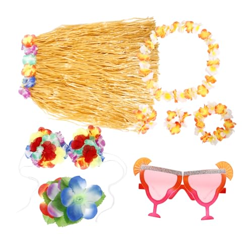 Beaupretty 1Satz Teiliges Hula Kostüm Mit Haarschmuck Sonnenbrille Strohhut Dekoration Für Sommer Luau Feiern Strandpartys Für Erwachsene Beaupretty 1Satz Teiliges Hula Kostüm Mit Haarschmuck Sonnenbrille Strohhut Dekoration Für Sommer Luau Feiern Strandpartys Für Erwachsene von Beaupretty