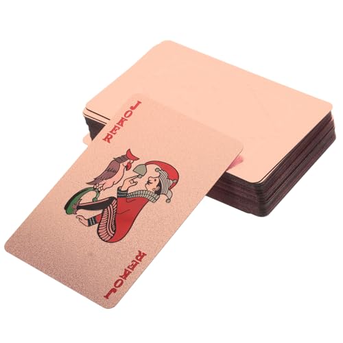Beaupretty 1Satz Wasserdichtes Pokerkarten Goldfolie Karos für Spiele Tricks und Partys für Zuhause Bars und von Beaupretty