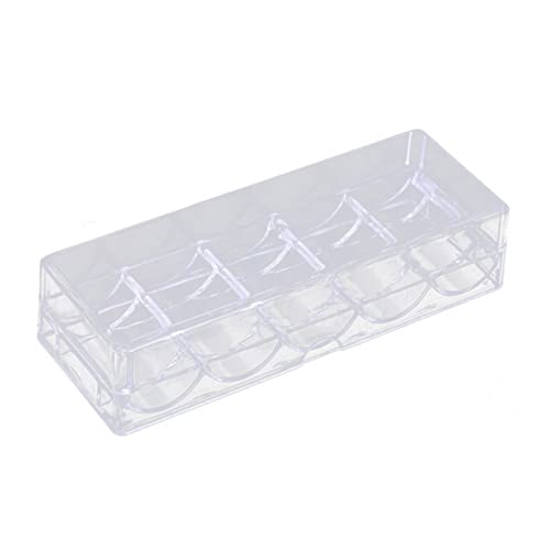 Beaupretty 1Stück Acryl Chips Aufbewahrungsbox für Chips Transparente Stilvolle und Langlebige Chip Speicherplatte mit Deckel für Poker und Brettspiele von Beaupretty