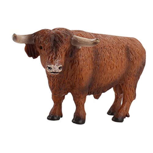Beaupretty Simulation Hochlandrinder Figur für Kinder Statisches Kuh Modell Spielzeug Lernspielzeug und Dekoration für Tierpartys von Beaupretty