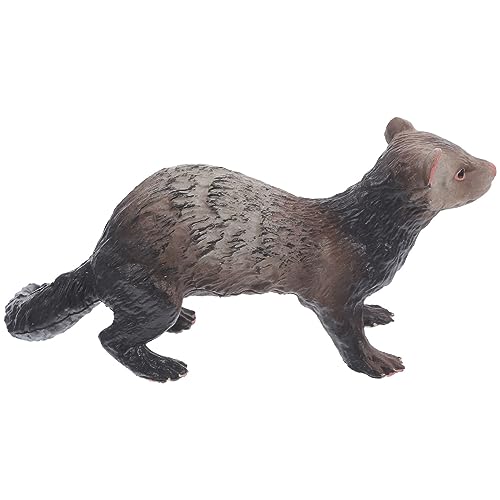 Beaupretty Frettchenfigur aus Kunststoff für Kinder Realistisches Wildtiermodell Kognitives Spielzeug Dekoration für Kinderzimmer von Beaupretty