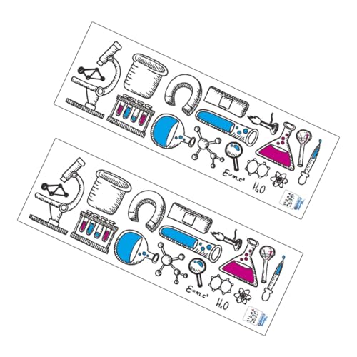 Beaupretty 2 Blätter Wissenschaftliche Labor Wandsticker Selbstklebend PVC Chemische Elemente Wanddeko für Studentenwohnheim Ablösbar Rückstandsfrei für Schlafzimmer und Wohnzimmer von Beaupretty