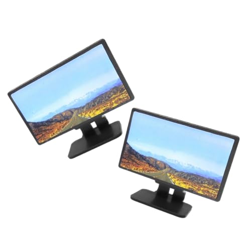 Beaupretty 2 Maßstab Realistisches Puppenhaus Fernseher Modell Stabiles Kunststoff-Material Modernes Design für Miniatur-Wohnzimmer Dekoration und Zubehör von Beaupretty