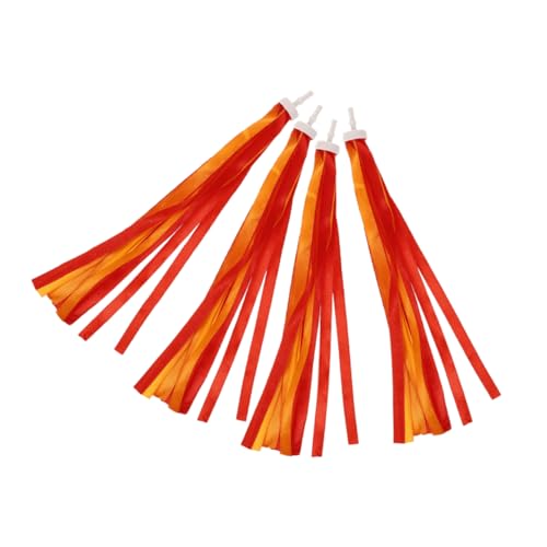 Beaupretty 2 Paare Bunte Lenkerfransen für Kinderfahrräder und Roller Einfache Dekoration für Spaß und Schönheit Beim Fahren Rot und Orange von Beaupretty