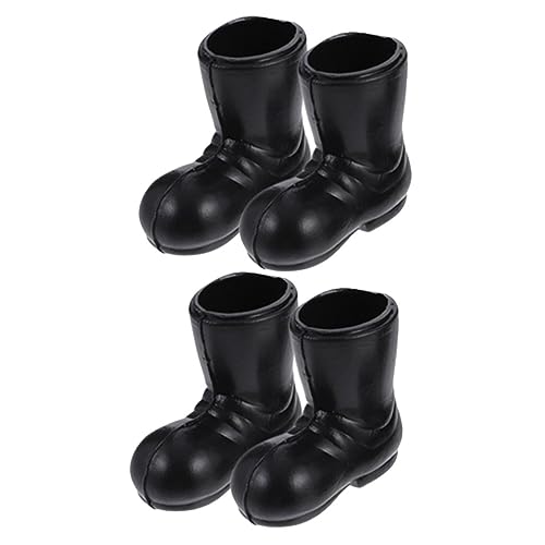 Beaupretty 2 Paare Mini Weihnachtsmann Stiefel aus Stabilem Kunststoff Detailreiche Miniatur Santa Schuhe Puppenhaus Deko Wetterfestes Weihnachtsdekorations für Fotoshooting und Mini Szenen von Beaupretty