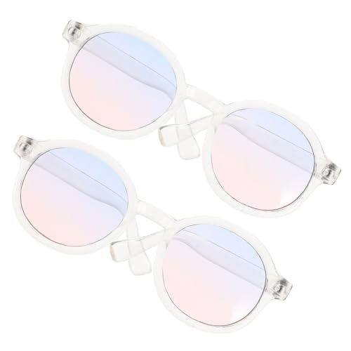 Beaupretty 2 Paare Miniatur Puppenbrillen Eyeglasses for Doll Modisches Puppenzubehör Leichte Puppen Sonnenbrillen DIY Accessoire für Puppenkostüm von Beaupretty