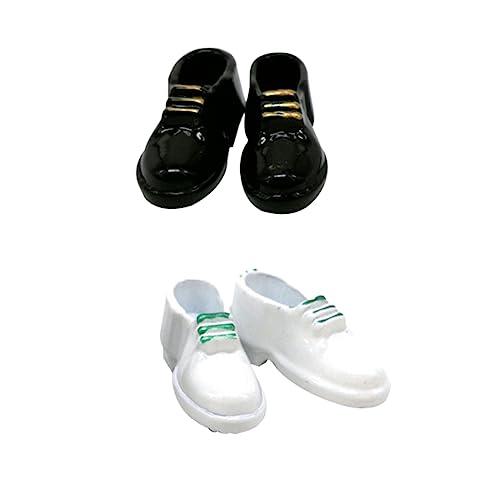 Beaupretty 2 Paare Miniatur Puppenschuhe aus Langlebiger Handgefertigte Kleine Schuhmodelle Dekorative Accessoires für Puppenhaus und Kinderspielzeug Praktische Mini Deko in Schwarz und Weiß Beaupretty 2 Paare Miniatur Puppenschuhe aus Langlebiger Handgefertigte Kleine Schuhmodelle Dekorative Accessoires für Puppenhaus und Kinderspielzeug Praktische Mini Deko in Schwarz und Weiß von Beaupretty