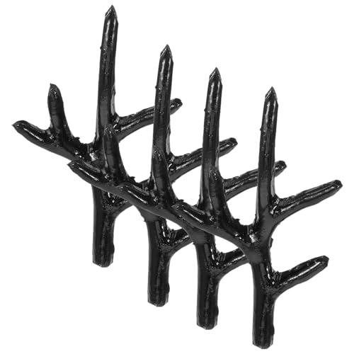 Beaupretty 2 Paare Realistische Kunststoff Hirschgeweihe für Haarreif DIY Cosplay Zubehör Kleine Schwarze Geweih-accessoires für Kostümpartys und Dekoration von Beaupretty