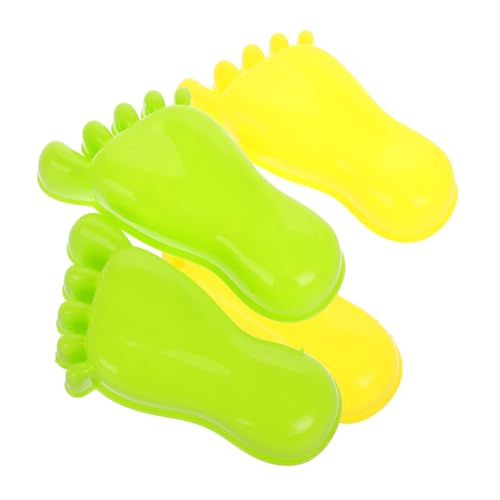 Beaupretty 2paare Sandspielformen Aus Kunststoff Fußabdruck-sandkastenspielzeug Strand-sandform-Sets Sandbausätze Für Junge Mädchen Kreatives Draußen-Spielzeug von Beaupretty