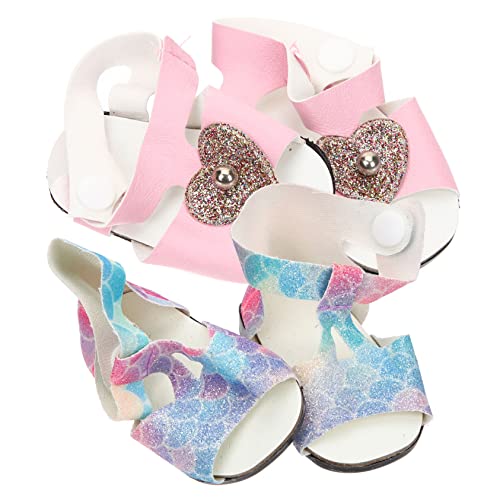Beaupretty 2 Paare Simulation Puppenschuhe aus Kunststoff Dekorative Mini Schuhe für Amerikanische Puppen DIY Zubehör für Handwerkliche Bastelideen Kreative Puppenhaus Deko von Beaupretty
