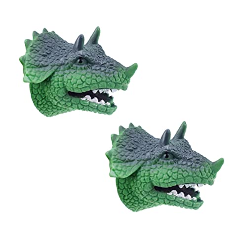 Beaupretty 2 STÜCK Dinosaurier Handpuppen für Realistische Triceratops Fingerpuppen aus TPR Kunststoff für Rollenspiele und Kreative Geschichten Grün Beaupretty 2 STÜCK Dinosaurier Handpuppen für Realistische Triceratops Fingerpuppen aus TPR Kunststoff für Rollenspiele und Kreative Geschichten Grün von Beaupretty