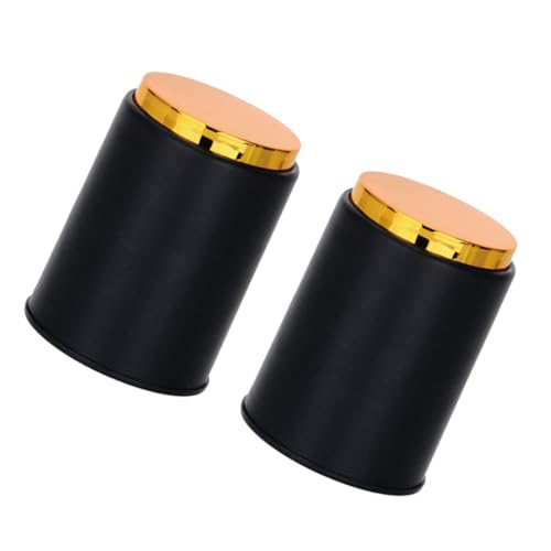 Beaupretty 2 STÜCK Teiliges Würfelbecher Schwarzem Pu Leder und Robust Rutschfestes Dice Cup für Ktv und Lustige Spiele Bruchfest und Anti Cheating Spielzubehör von Beaupretty