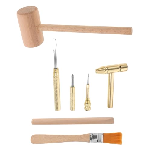 Beaupretty 2 Sätze Archäologisches Ausgrabungsset mit Mini Holzhammer Pinsel Meißel Pädagogisches Stem Grabungs und Meißelset für Jungen und Mädchen Lernspielzeug für Edelstein und von Beaupretty