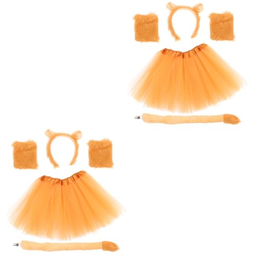 Beaupretty 2 Sätze Cosplay-schwanzstütze Stirnband Cosplay Stirnband Plüsch-löwenschwanz, Stirnband Und Löwen-cosplay-kostüm Plastik von Beaupretty