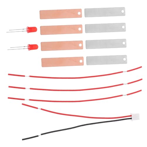 Beaupretty 2 Sätze DIY Fruchtbatterie Experimentierkit mit Metall Kupfer Platten für Physikunterricht LED Licht Stromerzeugung aus Kartoffel Zitrone Wissenschaftliches Lernspielzeug von Beaupretty