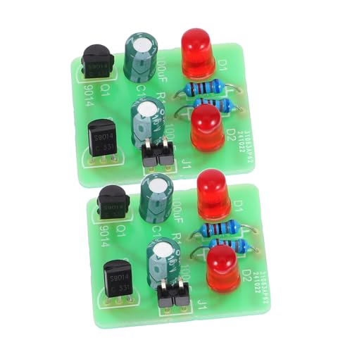 Beaupretty 2 Sätze DIY Lötübungsset mit Blinkenden LED Lichtern Elektronischer Bausatz für Anfänger Schulung und Tägliche Lötpraxis Bistabiler LED Schaltkreis Vielseitige und Lichteffekte von Beaupretty