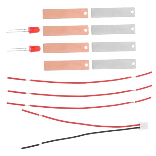 Beaupretty 2 Sätze DIY Obstbatterie Experimentierset mit Metall Kupfer Platten für Kartoffel Zitrone Wissenschaftliches Physik kit mit LED Pädagogisches Lernspielzeug für Familien von Beaupretty