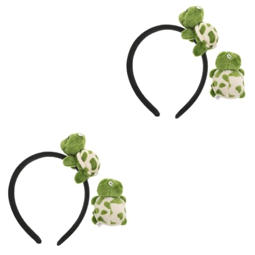 Beaupretty 2 Sätze Haarzubehör Für Mädchen Kostüm Schildkröten-kopfbedeckung Tierhaarspange Halloween Kind Stirnband Party Haarschmuck Für Schildkröten Haarband Stoff Green von Beaupretty