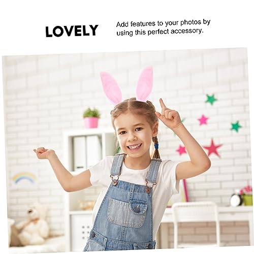 Beaupretty 2 Sätze Hasenohren Haarreif Kostüm mit Plüschkragen und Weiches Bunny Zubehör für Karneval Party Ostern Cosplay Damen und Mädchen von Beaupretty