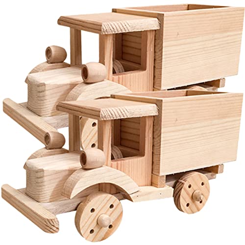 Beaupretty 2 Sätze Holzpuzzle Modellspielzeug DIY Montagespielzeug Lernspielzeug Holz Kreatives Design Hand Auge Koordination von Beaupretty