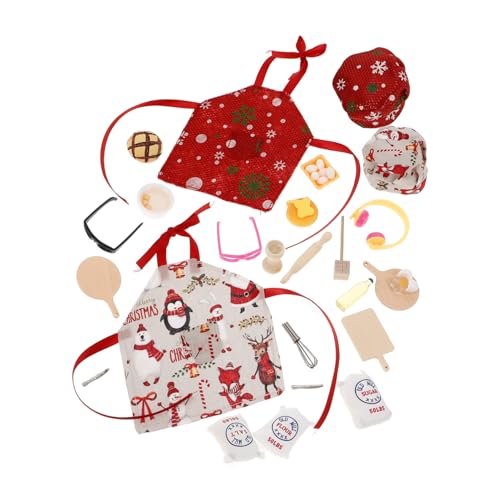 Beaupretty 2 Sätze Miniatur Backset für Puppenhaus Teiliges Weihnachts Backzubehör mit Schürze und Kochmütze Detailreiche Miniaturküche Realistische Tiny House Accessoires für Spiel und Beaupretty 2 Sätze Miniatur Backset für Puppenhaus Teiliges Weihnachts Backzubehör mit Schürze und Kochmütze Detailreiche Miniaturküche Realistische Tiny House Accessoires für Spiel und von Beaupretty