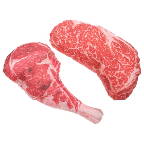 Beaupretty 2 Sätze Realistisches Steak Modell Detailgetreue Fleischattrappe aus Robustem Material Lebensechte Deko für Restaurant Fotoshootings und Verschleißfestes Kunstfleisch Prop von Beaupretty