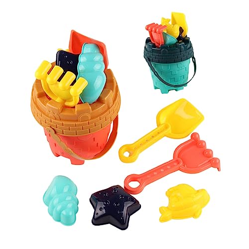 Beaupretty 2 Sätze Sandspielzeug Teilig Strandspielzeug Eimer Sandförmchen Sicher Kreativ Spaß für Jungen Mädchen Outdoor Strand Sandkasten von Beaupretty