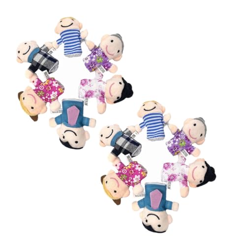 Beaupretty 2 Sätze Teiliges Familienmitglieder aus Mini Handpuppen für Pädagogisches für Kindergarten und Frühe Kompakt und Beweglich Inklusive Großeltern und Eltern von Beaupretty
