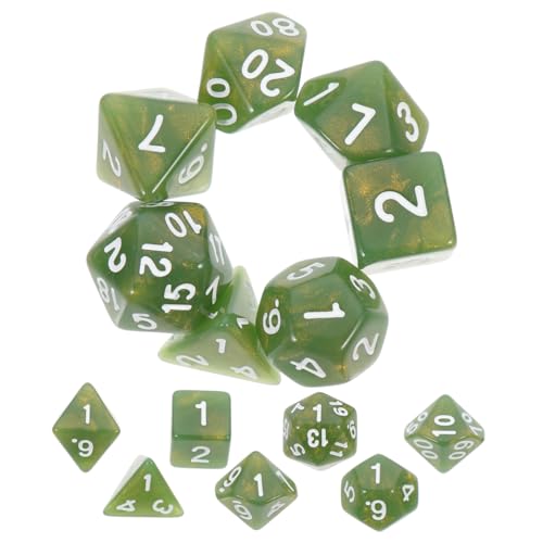 Beaupretty 2 Sätze Teiliges Multi Sided Dice Zahlwürfel mit Perlmutt Optik Langlebige Spielwürfel für Partyzubehör Brettspiele RPG Rollenspiele Geeignet für Erwachsene und Familien von Beaupretty
