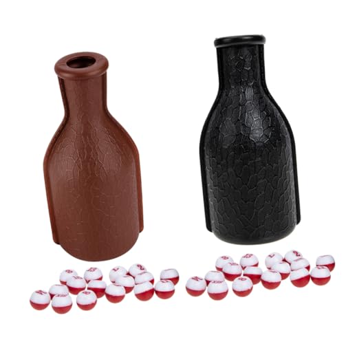 Beaupretty 2 Sätze Tragbare Kunststoff Snooker Bottle Würfelspiel Zubehör Billiard Pool Flasche Spielspaß für Zuhause und Partys Leicht zu Transportieren Einfach für Snooker Fans von Beaupretty