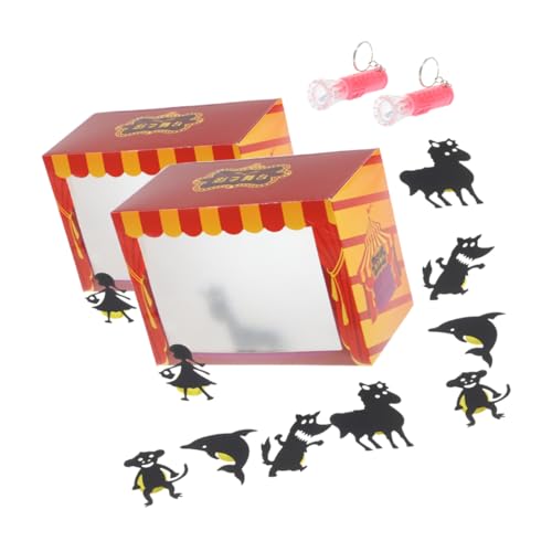 Beaupretty 2 Satz Interaktives DIY Puppentheater Set für Teiliges Shadow Puppets Kit Kreative Bastelaktivitäten für Lehrreiche Puppenspiele und Fantasievolles Rollenspiel von Beaupretty