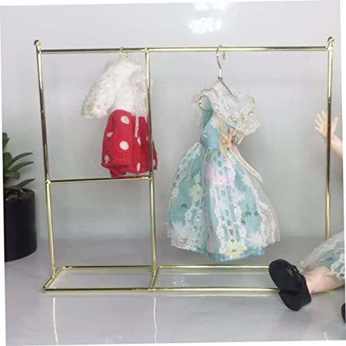 Beaupretty 2 Stck Mini Metall Puppenkleiderständer Robustes Puppenkleidungsständer in Gold und Silber Eleganter Puppenbekleidungsaufhänger für Ordentliche Aufbewahrung und Display von von Beaupretty