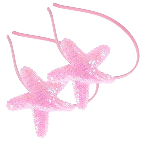 Beaupretty 2 Stck Seestern Haarband Glitzer Haarreifen für Mädchen Accessoire für Partys und Fotoshootings aus Sicheren und Langlebigen Materialien Gefertigt von Beaupretty