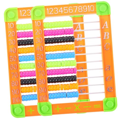 Beaupretty 2 Stück Abacus Lernspielzeug für Rechenrahmen Mathematikfähigkeiten für Grundschule und Frühes Lernen Farblich Sortiert Zufällige Farbe Zufällige Farbe von Beaupretty