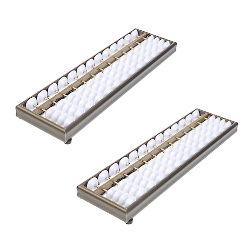 Beaupretty 2 Stück Aluminiumlegierung Stellige Perlen Arithmetik Rechentafel Tragbar und Leicht Lernhilfe für Mädchen zum Zählen und Rechnen Robust und Farbbeständig von Beaupretty
