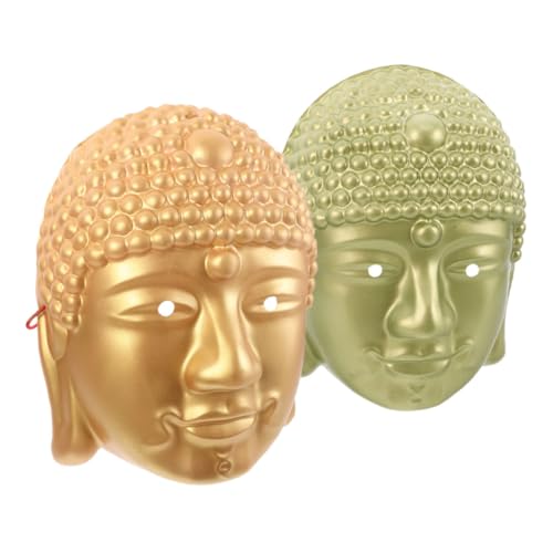 Beaupretty 2 Stück Buddha Maske für Halloween Karneval Handgefertigte Kostümrequisiten für Cosplay Maskerade Realistische Buddha Gesichtsmaske für Theater Partys Beaupretty 2 Stück Buddha Maske für Halloween Karneval Handgefertigte Kostümrequisiten für Cosplay Maskerade Realistische Buddha Gesichtsmaske für Theater Partys von Beaupretty