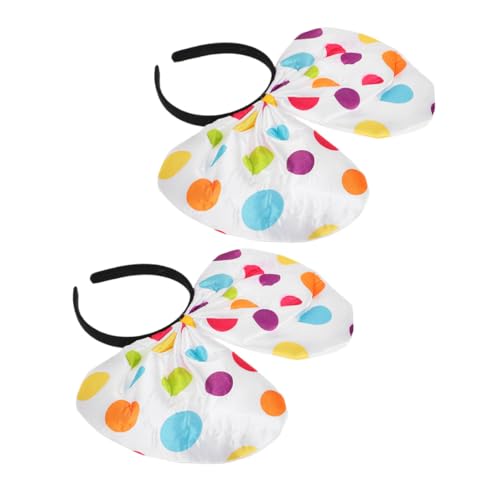 Beaupretty 2stücke Clown Stirnband Mit Tupfen Und Bowknot Haarband Kopfschmuck Für Party Halloween Cosplay Bunt von Beaupretty