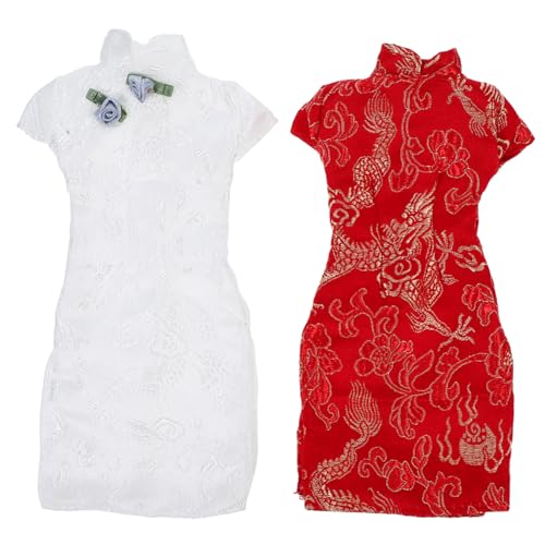 Beaupretty 2 Stück Cheongsam für Puppen Vintage Puppenkleidung Rot und Weiß Wiederverwendbar für Rollenspiele und Puppenaccessoires Beaupretty 2 Stück Cheongsam für Puppen Vintage Puppenkleidung Rot und Weiß Wiederverwendbar für Rollenspiele und Puppenaccessoires von Beaupretty