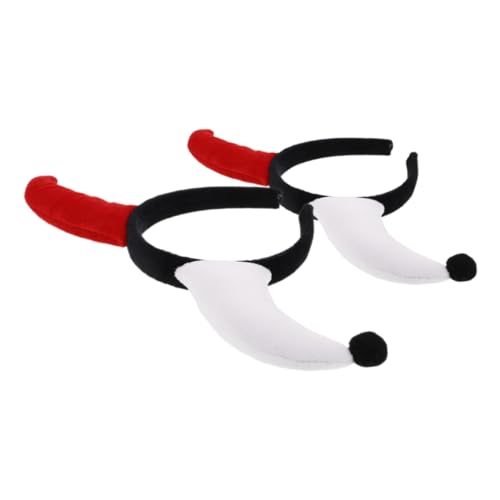 Beaupretty 2 Stück Clown Haarreif für Halloween Lustige Kopfdekoration Farbenfrohe Kostümaccessoires für Karneval und Mottopartys Bequem und Leicht Einsetzbar von Beaupretty