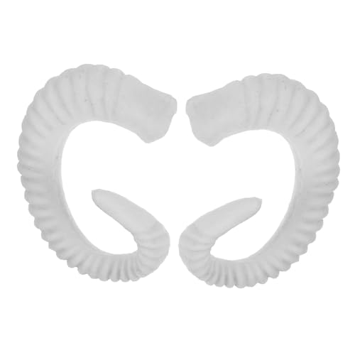 Beaupretty 2 Stück DIY Schafhörner Teiliges für Stirnband Basteln Realistische Teufelshörner für Kostüm Zubehör Vielseitig für Halloween Karneval Fasching Langlebige Party Deko von Beaupretty