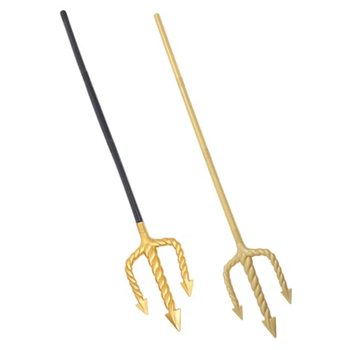 Beaupretty 2 Stück Dreifachgabel Performance Requisiten Halloween Dreizack Requisite Dreizack Kostüm Requisite Dreizack Kleiner Dreizack Teufelsgabel Dreizack Cosplay Dreizack von Beaupretty