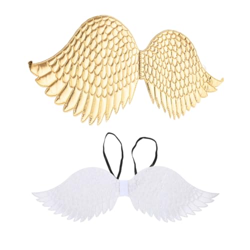 Beaupretty 2 Stück Engelsflügel für Kinderflügel Halloween-Kostüme für Mädchen Ankleiden Feenflügel Flügel Kostüm Kinderkostüme Foto Kostüme Flügelkostüm für Erwachsene Stoff von Beaupretty