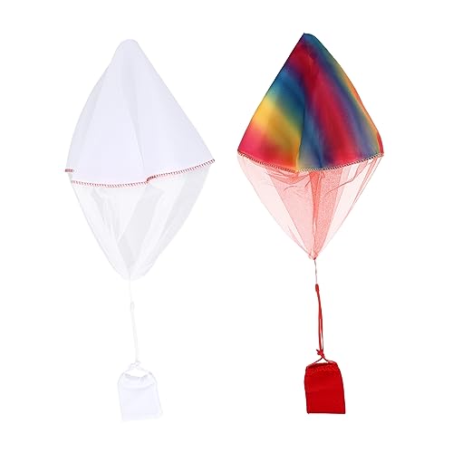Beaupretty 2 Stück Fallschirm Outdoor Bunte Fallschirme Langsamer Flug Feinmotorik Kreatives Kinderspielzeug von Beaupretty
